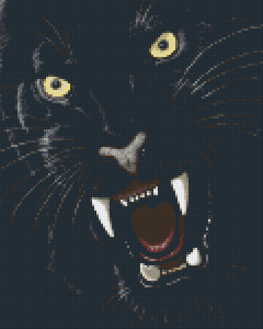 Black Panther Nine [9] Baseplate PixelHobby Mini-mosaic Art Kit image 0